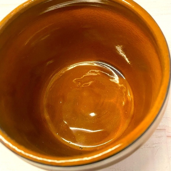 Vintage Japanese Stoneware Small brown Crock with wooden Lid Sugar Bowl - Picture 3 of 9